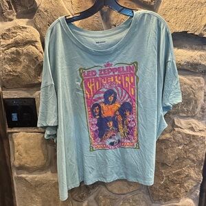 Old Navy Light Blue Led Zeppelin Graphic Tee